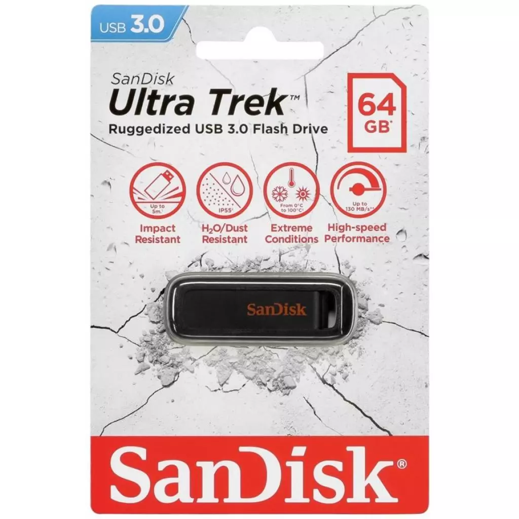 USB флеш накопитель SanDisk 64GB Ultra Trek USB 3.0 (SDCZ490-064G-G46) - 5 USB флеш накопитель SanDisk 64GB Ultra Trek USB 3.0 (SDCZ490-064G-G46) - 5