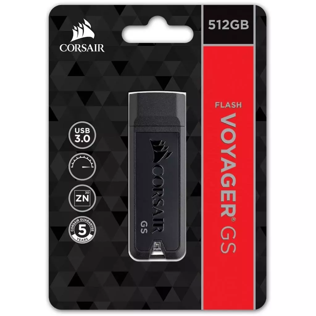 USB флеш накопитель Corsair 512GB Voyager GS Black USB 3.0 (CMFVYGS3D-512GB) - 3 USB флеш накопитель Corsair 512GB Voyager GS Black USB 3.0 (CMFVYGS3D-512GB) - 3