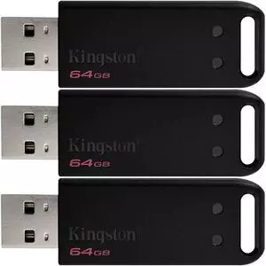USB флеш накопитель Kingston 3x64GB DataTraveler 20 USB 2.0 (DT20/64GB-3P)