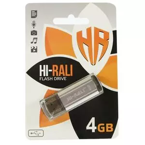 USB флеш накопитель Hi-Rali 4GB Stark Series Silver USB 2.0 (HI-4GBSTSL)