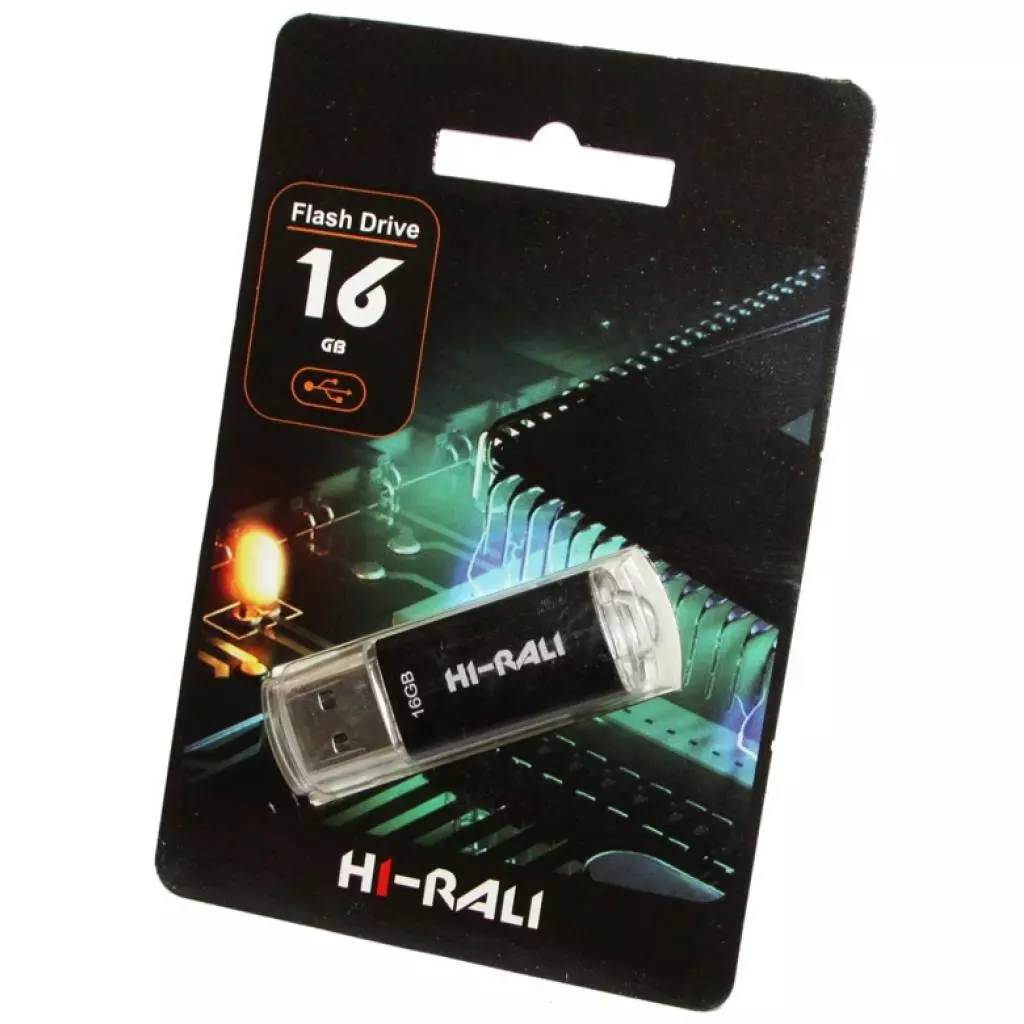 USB флеш накопитель Hi-Rali 16GB Rocket Series Black USB 2.0 (HI-16GBVCBK)