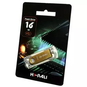 USB флеш накопитель Hi-Rali 16GB Rocket Series Gold USB 2.0 (HI-16GBSHGD)