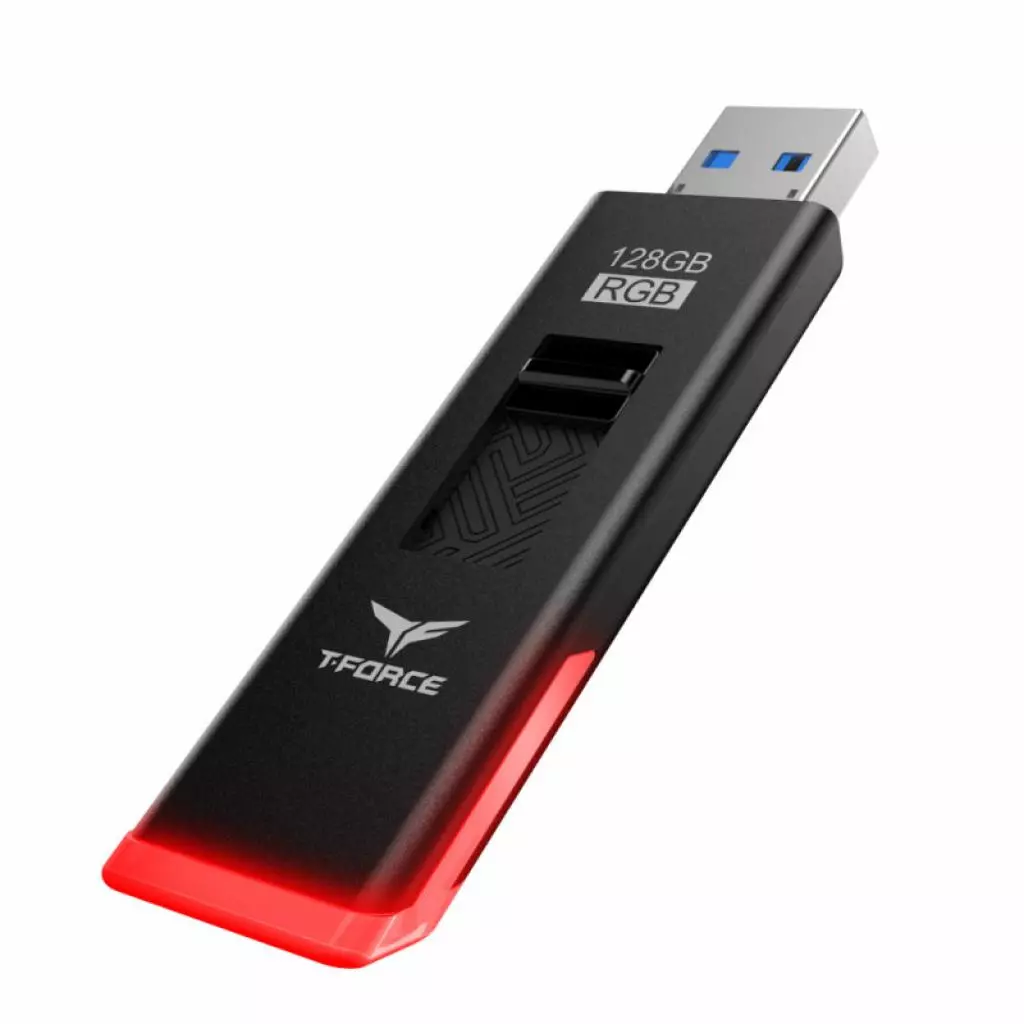 USB флеш накопитель Team 128GB T-Force Spark RGB Black USB 3.2 (TSPARK3128GB01) - 3
