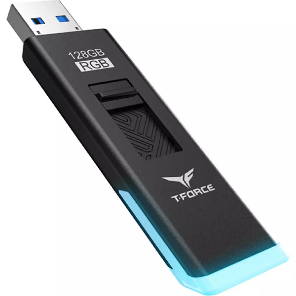 USB флеш накопитель Team 128GB T-Force Spark RGB Black USB 3.2 (TSPARK3128GB01) - 4