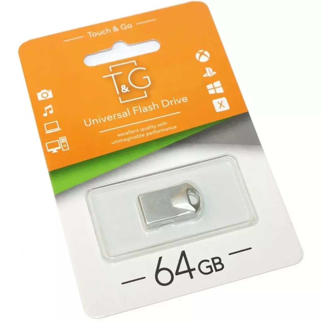 USB флеш накопитель T&G 64GB 106 Metal Series Silver USB 2.0 (TG106-64G) - 1 USB флеш накопитель T&G 64GB 106 Metal Series Silver USB 2.0 (TG106-64G) - 1
