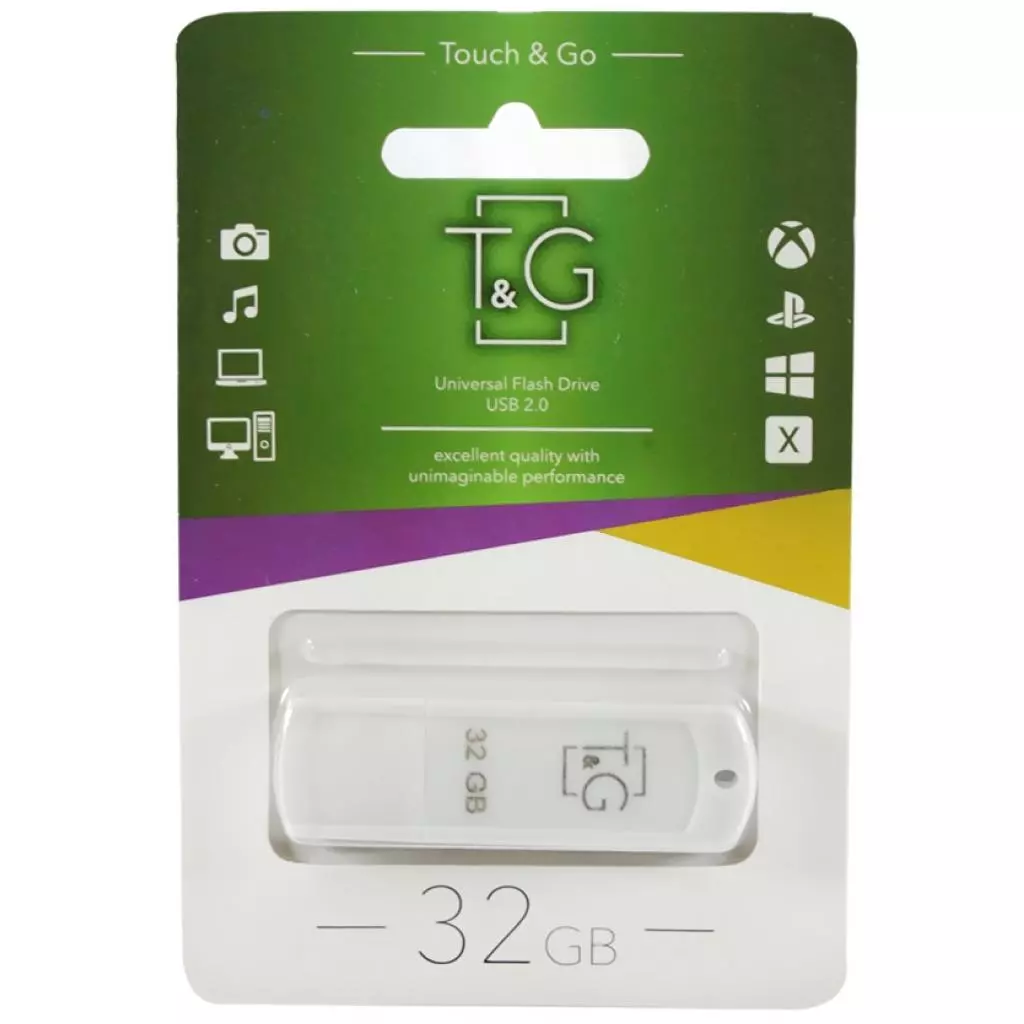 USB флеш накопитель T&G 32GB 011 Classic Series White USB 2.0 (TG011-32GBWH)