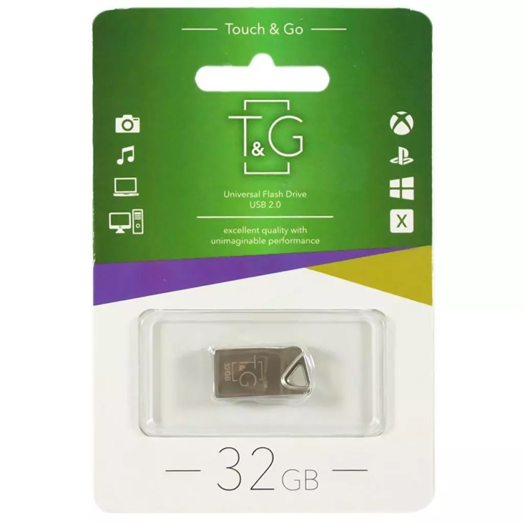 USB флеш накопитель T&G 32GB 109 Metal Series Silver USB 2.0 (TG109-32G)