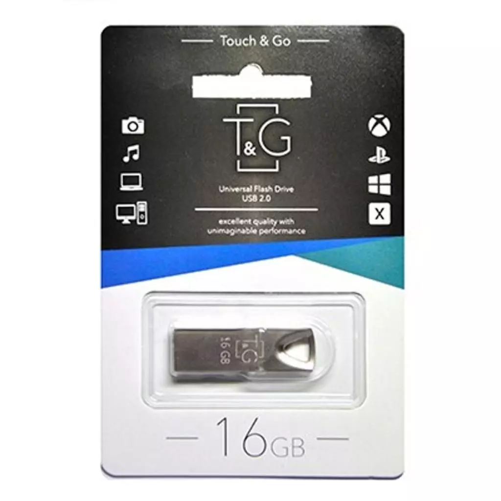 USB флеш накопитель T&G 16GB 117 Metal Series Silver USB 2.0 (TG117SL-16G) - 1 USB флеш накопитель T&G 16GB 117 Metal Series Silver USB 2.0 (TG117SL-16G) - 1