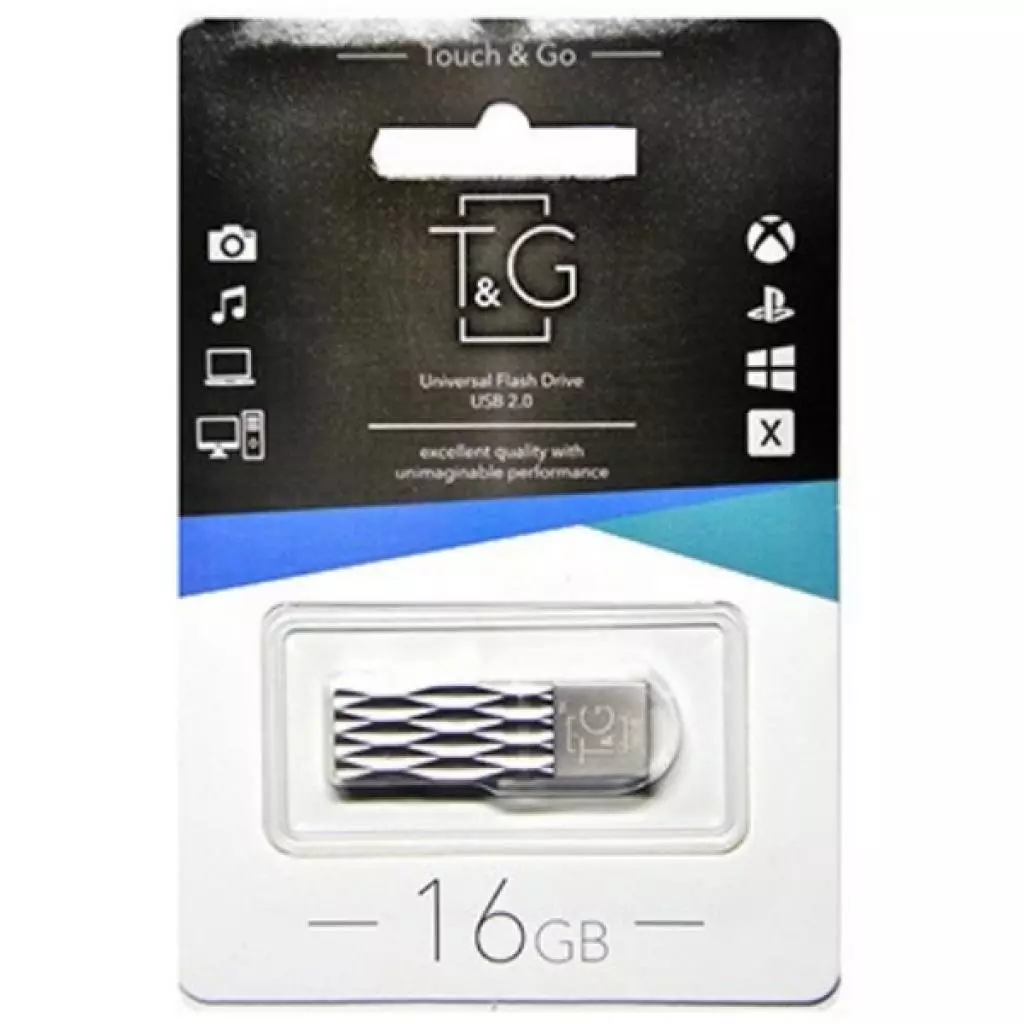 USB флеш накопитель T&G 16GB 103 Metal Series Silver USB 2.0 (TG103-16G) - 1 USB флеш накопитель T&G 16GB 103 Metal Series Silver USB 2.0 (TG103-16G) - 1
