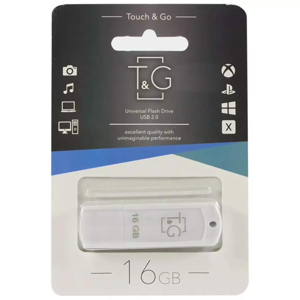 USB флеш накопитель T&G 16GB 011 Classic Series White USB 2.0 (TG011-16GBWH)