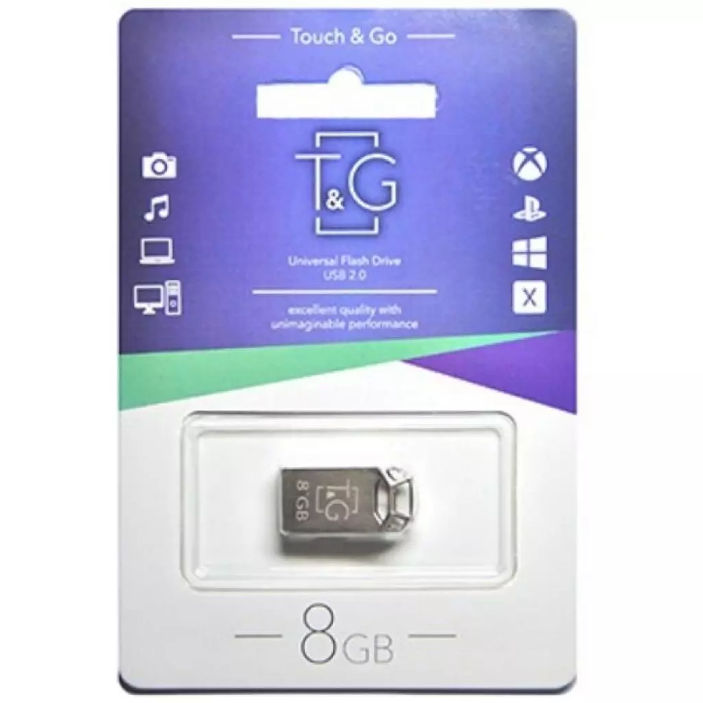 USB флеш накопитель T&G 8GB 110 Metal Series Silve USB 2.0 (TG110-8G) - 1 USB флеш накопитель T&G 8GB 110 Metal Series Silve USB 2.0 (TG110-8G) - 1
