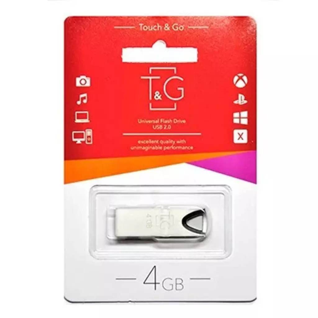 USB флеш накопитель T&G 4GB 117 Metal Series Silver USB 2.0 (TG117SL-4G) - 1 USB флеш накопитель T&G 4GB 117 Metal Series Silver USB 2.0 (TG117SL-4G) - 1