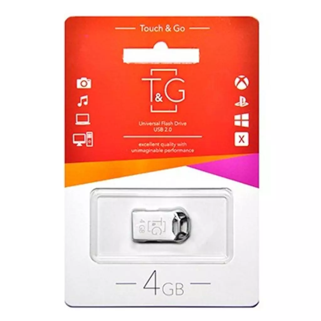 USB флеш накопитель T&G 4GB 110 Metal Series Silver USB 2.0 (TG110-4G) - 1 USB флеш накопитель T&G 4GB 110 Metal Series Silver USB 2.0 (TG110-4G) - 1