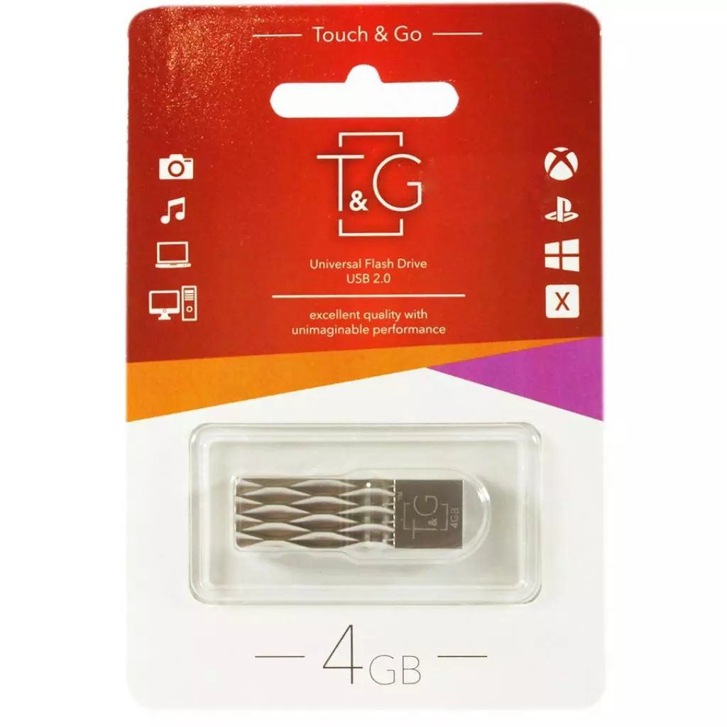 USB флеш накопитель T&G 4GB 103 Metal Series Silver USB 2.0 (TG103-4G) - 1 USB флеш накопитель T&G 4GB 103 Metal Series Silver USB 2.0 (TG103-4G) - 1