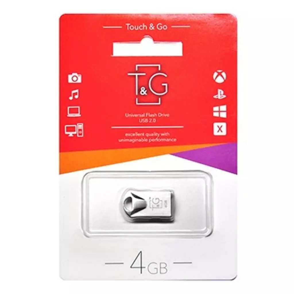 USB флеш накопитель T&G 4GB 106 Metal Series Silver USB 2.0 (TG106-4G) - 1 USB флеш накопитель T&G 4GB 106 Metal Series Silver USB 2.0 (TG106-4G) - 1