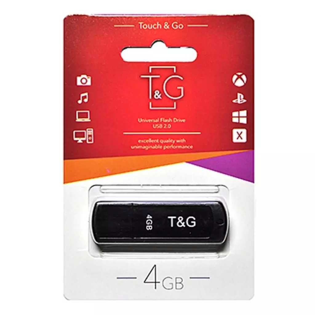 USB флеш накопитель T&G 4GB 011 Classic Series Black USB 2.0 (TG011-4GBBK)