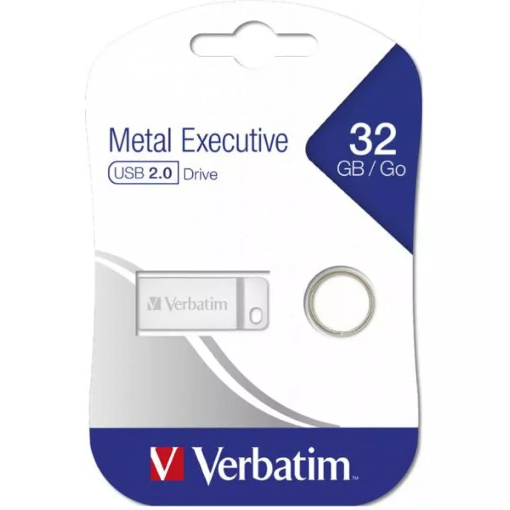 USB флеш накопитель Verbatim 32GB Metal Executive Silver USB 2.0 (098749) - 3 USB флеш накопитель Verbatim 32GB Metal Executive Silver USB 2.0 (098749) - 3