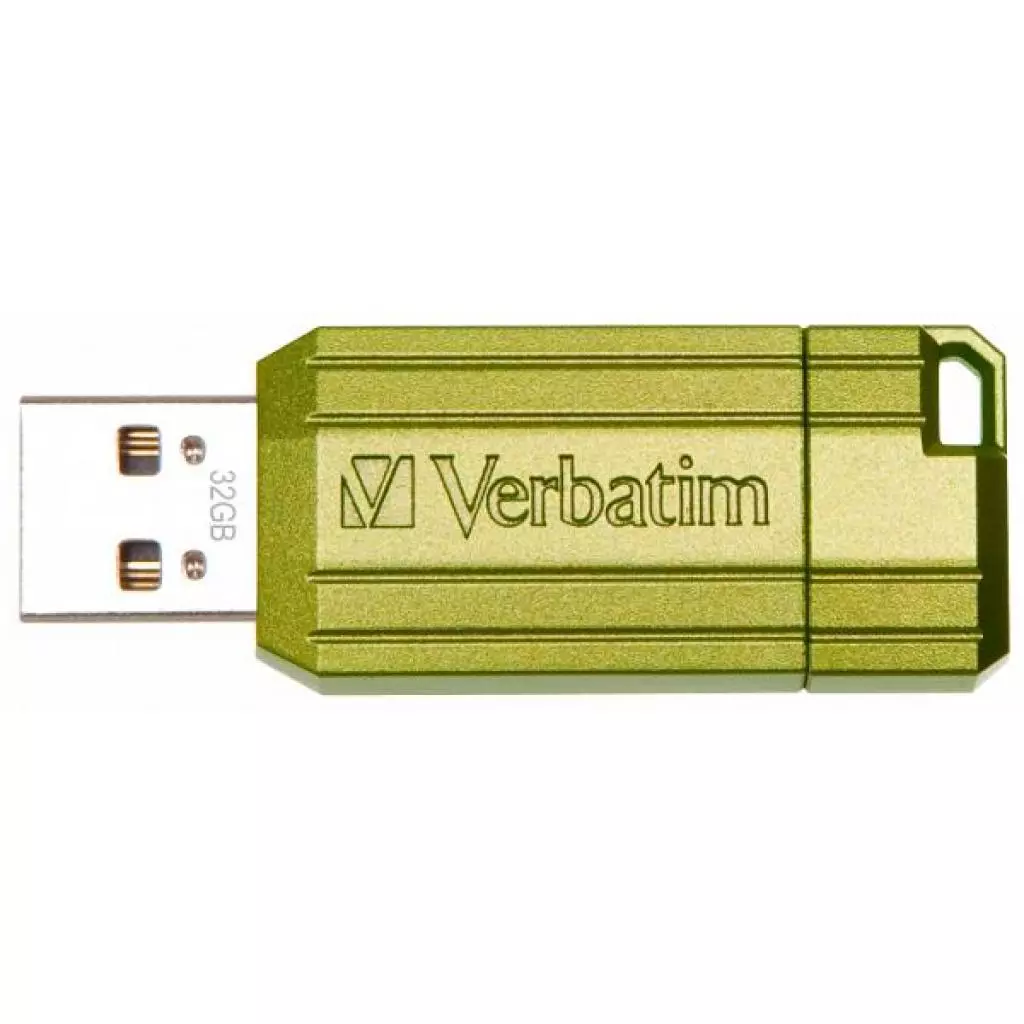 USB флеш накопитель Verbatim 32GB PinStripe Euc Green USB 2.0 (049958) - 3 USB флеш накопитель Verbatim 32GB PinStripe Euc Green USB 2.0 (049958) - 3