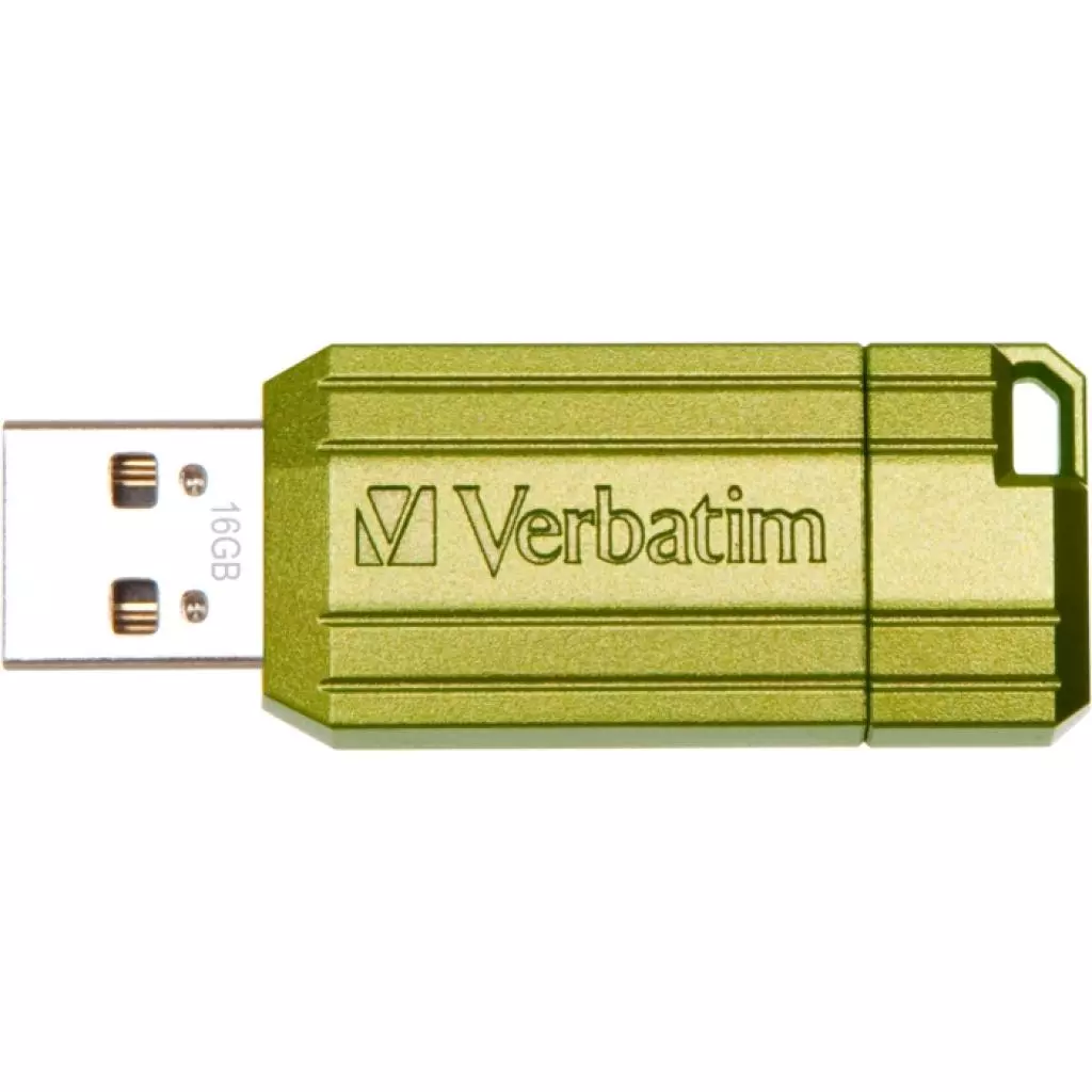 USB флеш накопитель Verbatim 16GB Store 'n' Go Pin Stripe Green USB 2.0 (049070) - 3