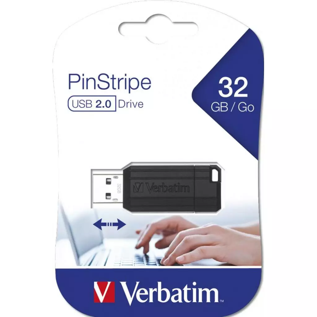 USB флеш накопитель Verbatim 32GB Store 'n' Go Pin Stripe Black USB 2.0 (049064) - 4 USB флеш накопитель Verbatim 32GB Store 'n' Go Pin Stripe Black USB 2.0 (049064) - 4