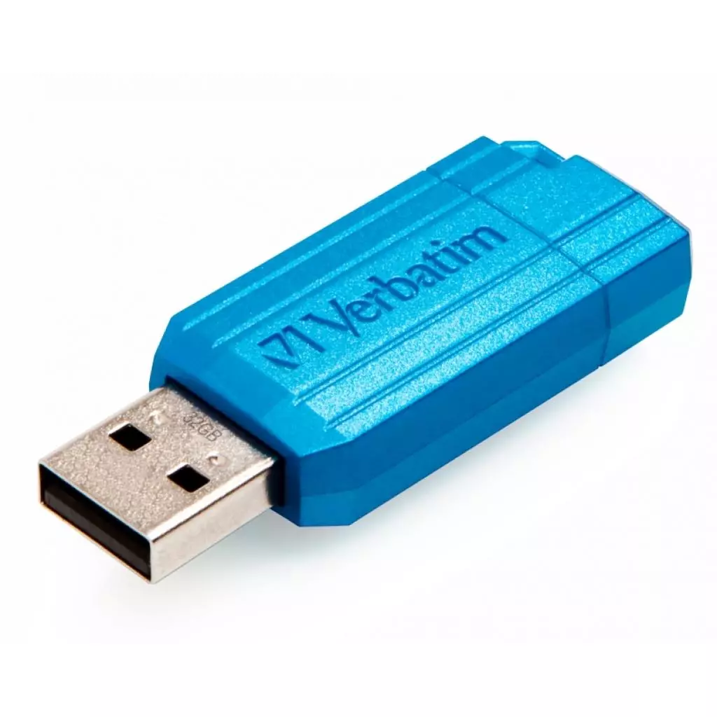 USB флеш накопитель Verbatim 32GB Store 'n' Go Pin Stripe Blue USB 2.0 (049057) - 2