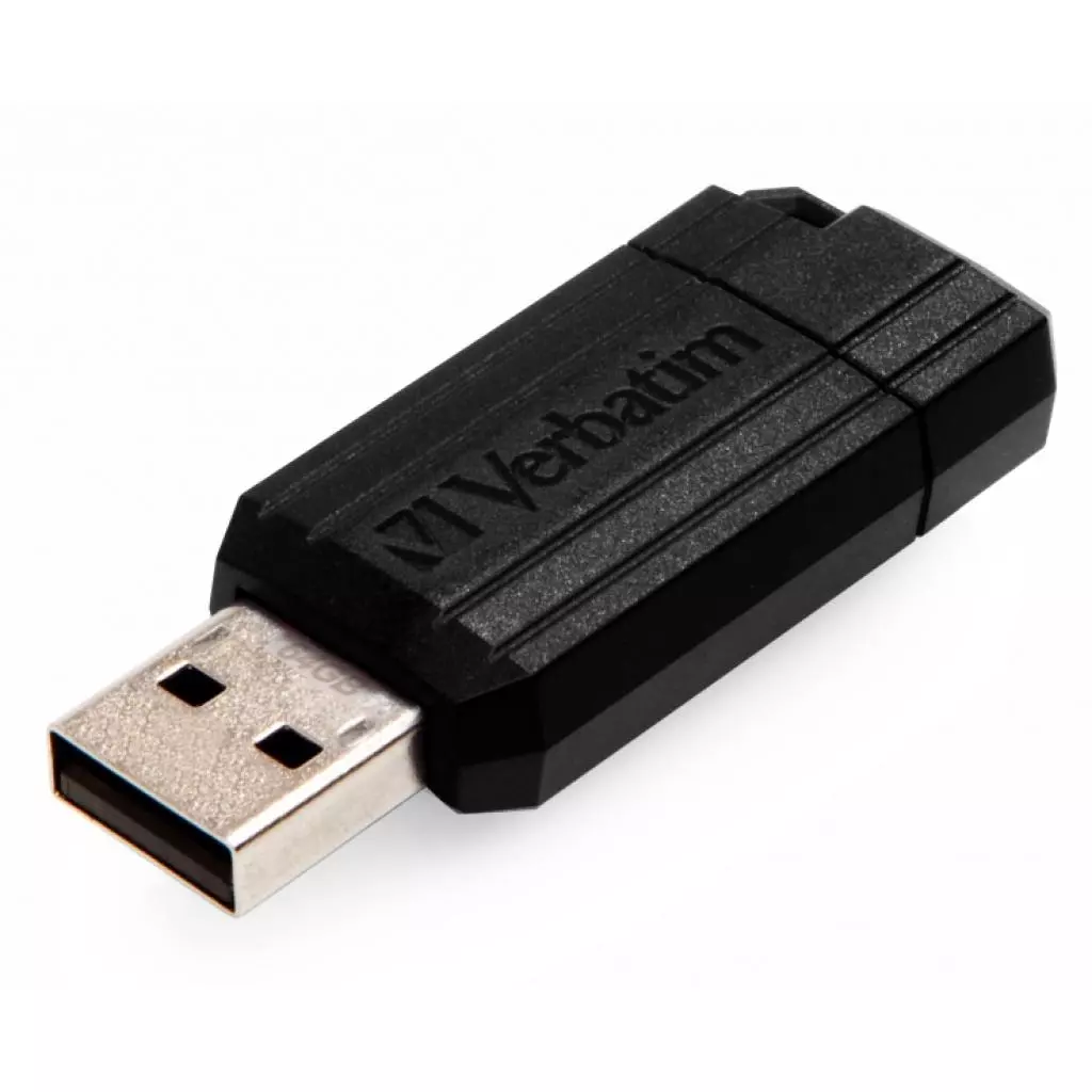 USB флеш накопитель Verbatim 64GB Store 'n' Go Pin Pin Stripe Black USB 2.0 (049065) - 2