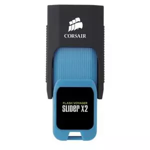 USB флеш накопитель Corsair 64GB Voyager Slider X2 Blue USB 3.0 (CMFSL3X2A-64GB)