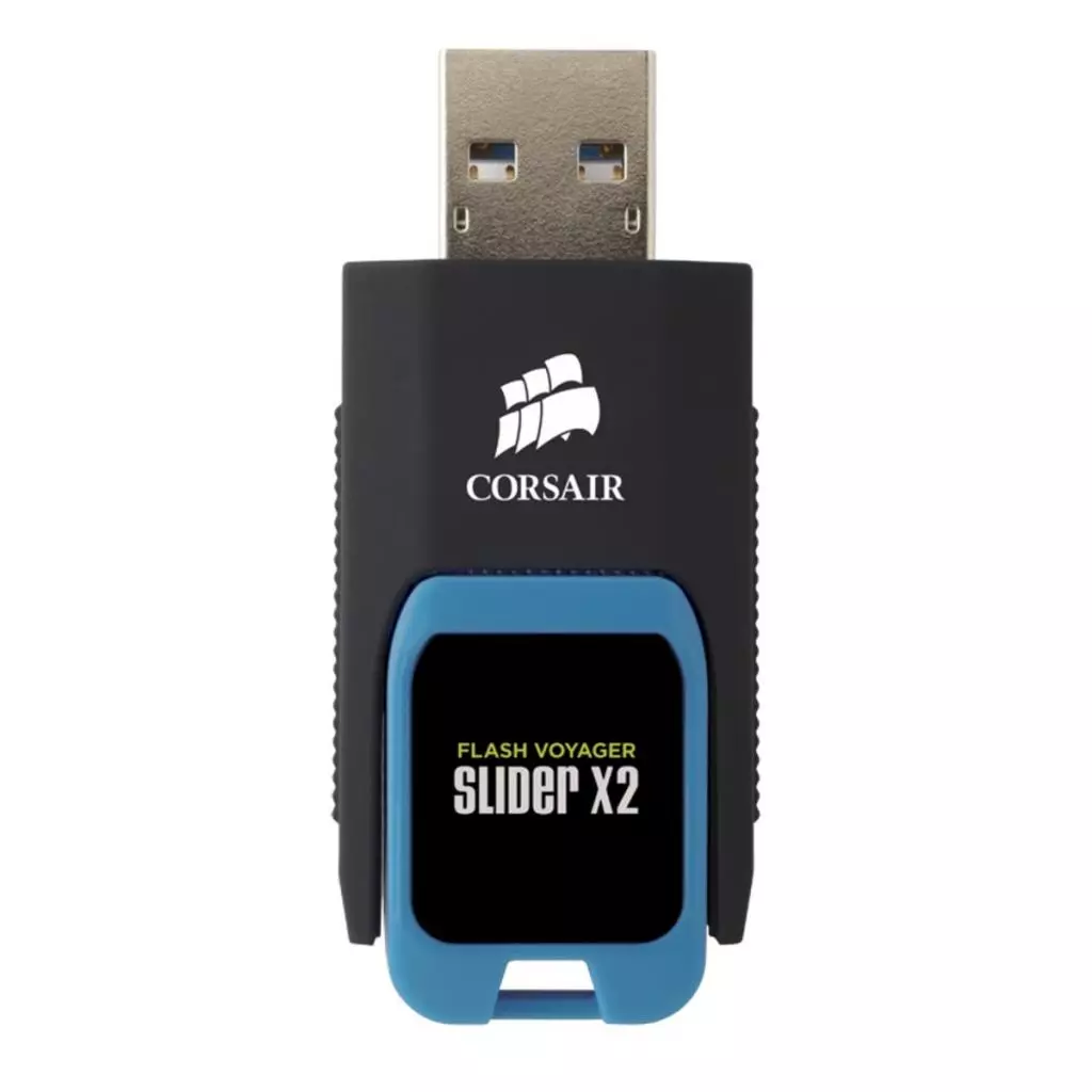 USB флеш накопитель Corsair 256GB Voyager Slider X2 Blue USB 3.0 (CMFSL3X2A-256GB) - 4 USB флеш накопитель Corsair 256GB Voyager Slider X2 Blue USB 3.0 (CMFSL3X2A-256GB) - 4