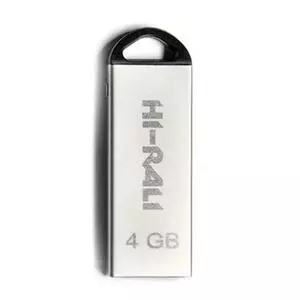 USB флеш накопитель Hi-Rali 4GB Fit Series Silver USB 2.0 (HI-4GBFITSL)