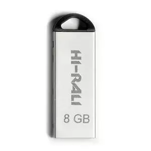 USB флеш накопитель Hi-Rali 8GB Fit Series Silver USB 2.0 (HI-8GBFITSL)