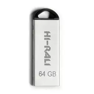 USB флеш накопитель Hi-Rali 64GB Fit Series Silver USB 2.0 (HI-64GBFITSL)