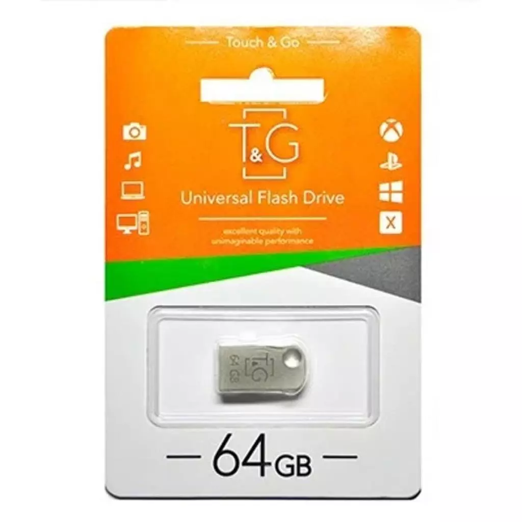 USB флеш накопитель T&G 64GB 112 Metal Series USB 2.0 (TG112-64G) - 1 USB флеш накопитель T&G 64GB 112 Metal Series USB 2.0 (TG112-64G) - 1
