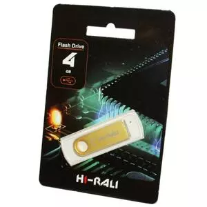 USB флеш накопитель Hi-Rali 4GB Shuttle Series Gold USB 2.0 (HI-4GBSHGD)
