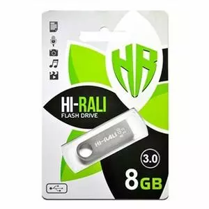 USB флеш накопитель Hi-Rali 8GB Shuttle Series Silver USB 3.0 (HI-8GB3SHSL)