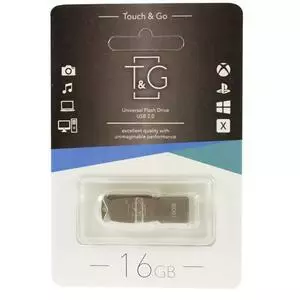 USB флеш накопитель T&G 16GB 100 Metal Series Silver USB 2.0 (TG100-16G)