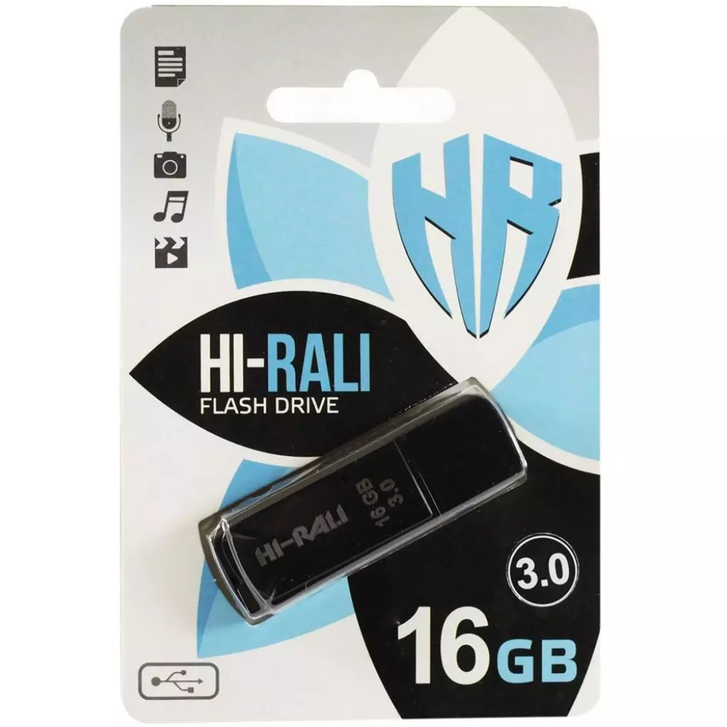 USB флеш накопитель Hi-Rali 16GB Taga Series Black USB 3.0 (HI-16GB3TAGBK)