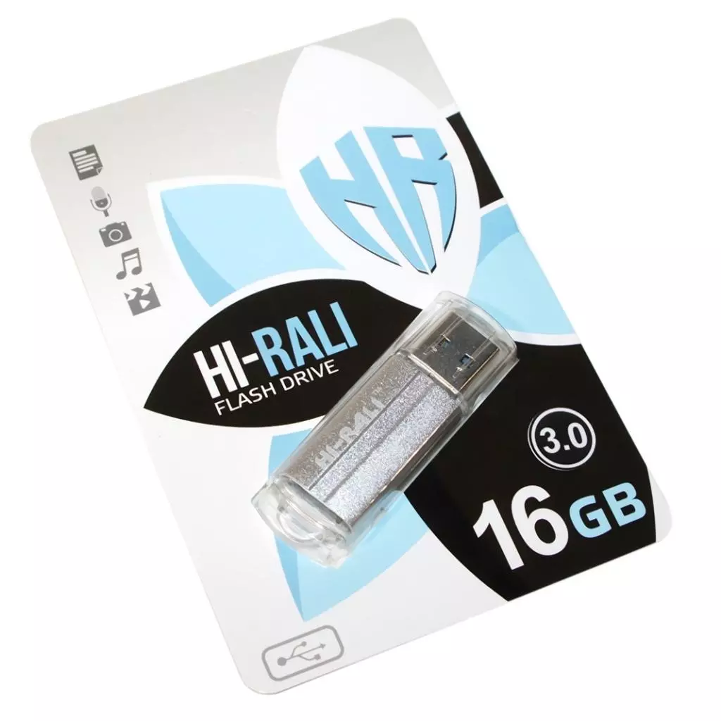 USB флеш накопитель Hi-Rali 16GB Corsair Series Silver USB 3.0 (HI-16GB3CORSL)