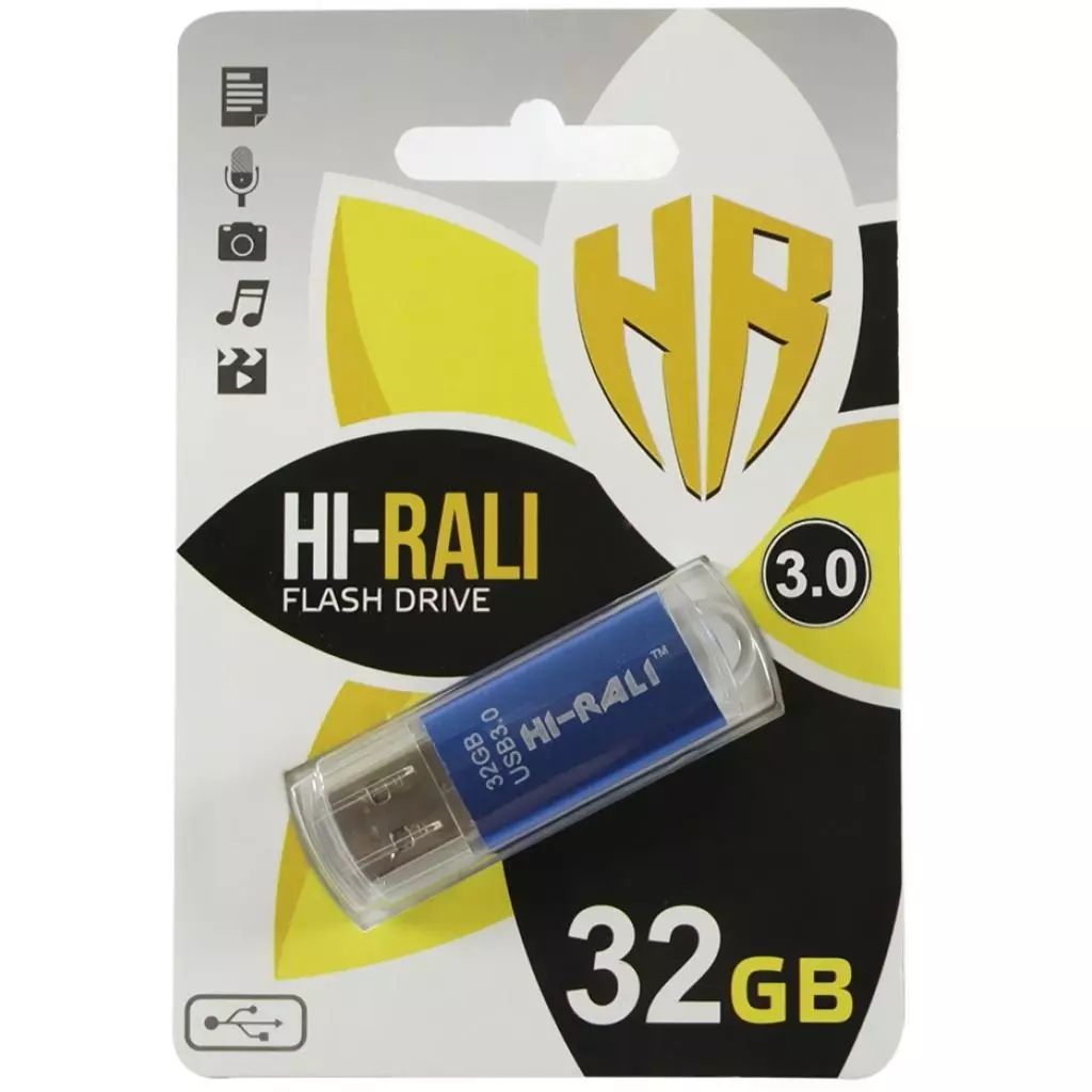 USB флеш накопитель Hi-Rali 32GB Rocket Series Blue USB 3.0 (HI-32GB3VCBL)