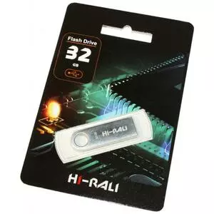 USB флеш накопитель Hi-Rali 32GB Shuttle Series Silver USB 2.0 (HI-32GBSHSL)