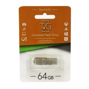 USB флеш накопитель T&G 64GB 100 Metal Series Silver USB 2.0 (TG100-64G)