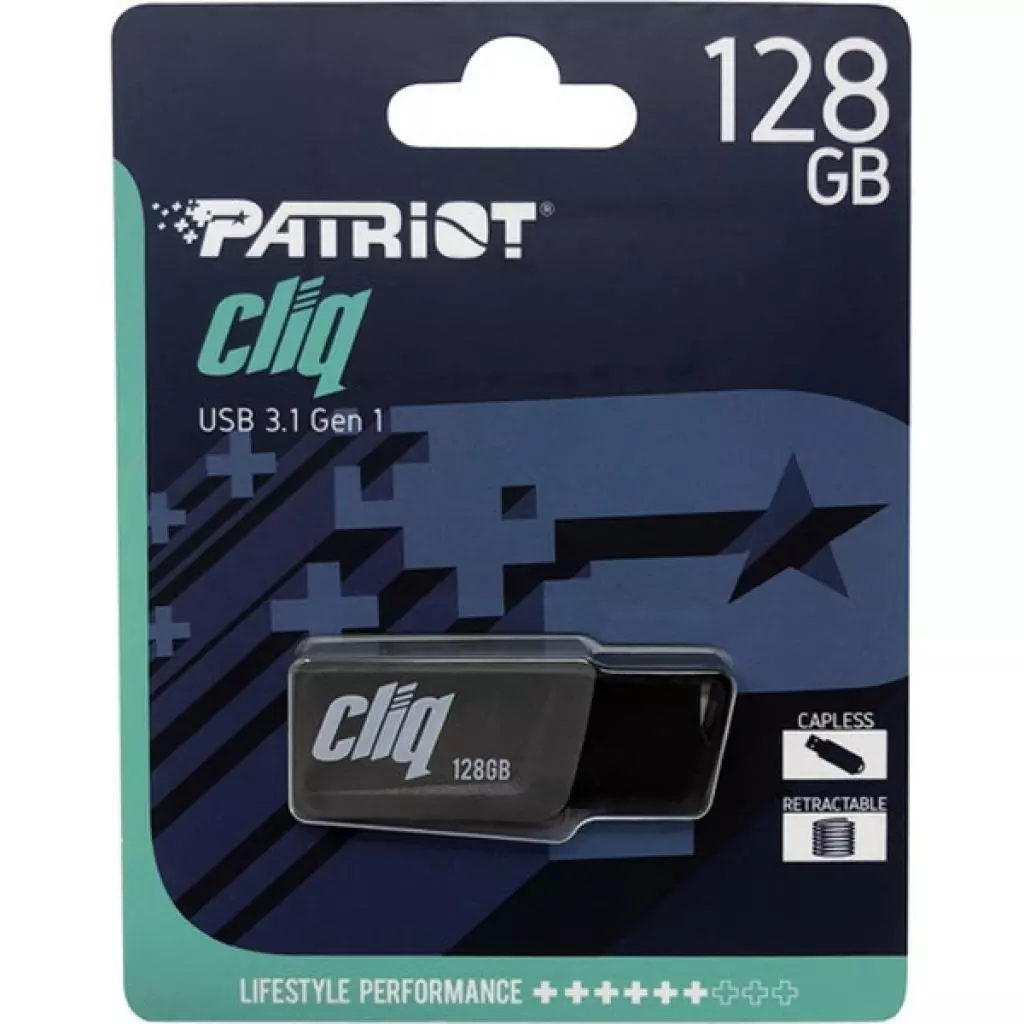 USB флеш накопитель Patriot 128GB ST-Lifestyle Cliq Grey USB 3.1 (PSF128GCL3USB) - 4