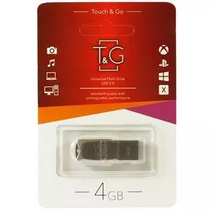 USB флеш накопитель T&G 4GB 100 Metal Series Silver USB 2.0 (TG100-4G)