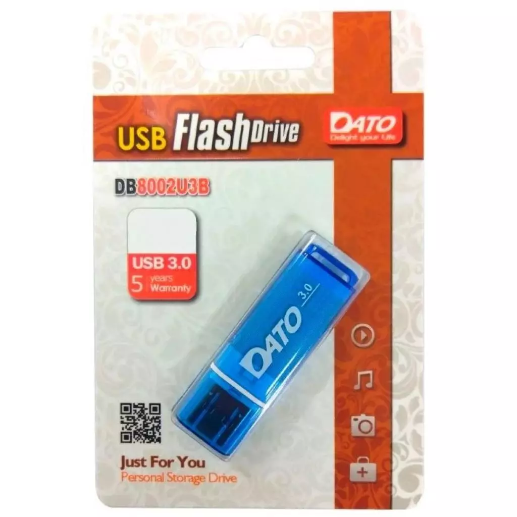 USB флеш накопитель Dato 64GB DB8002U3 Blue USB 2.0 (DB8002U3B-64G) - 2 USB флеш накопитель Dato 64GB DB8002U3 Blue USB 2.0 (DB8002U3B-64G) - 2