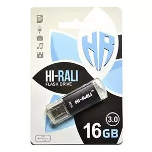 USB флеш накопитель Hi-Rali 16GB Rocket Series Black USB 2.0 (HI-16GB3VCBK)