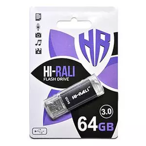 USB флеш накопитель Hi-Rali 64GB Rocket Series Black USB 3.0 (HI-64GB3VCBK)