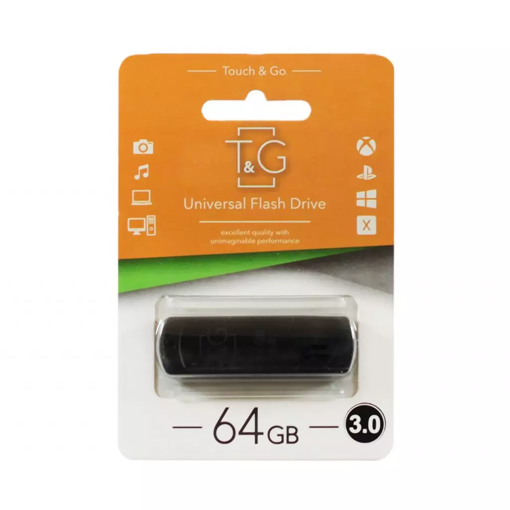 USB флеш накопитель T&G 64GB 011 Classic Series Black USB 3.0 (TG011-64GB3BK)