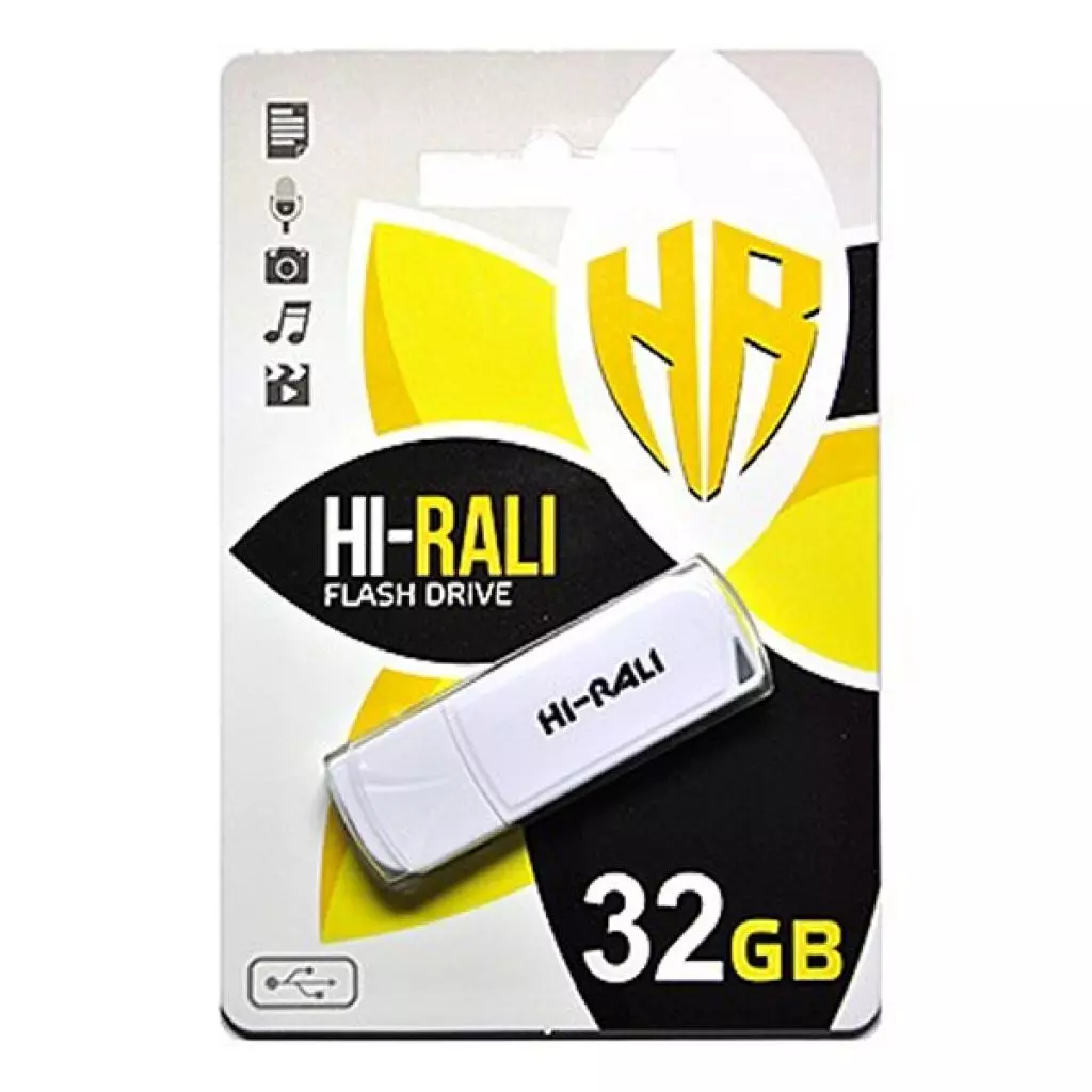 USB флеш накопитель Hi-Rali 32GB Taga Series White USB 2.0 (HI-32GBTAGWH)