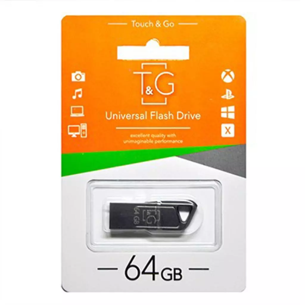 USB флеш накопитель T&G 64GB 114 Metal Series USB 2.0 (TG114-64G) - 1