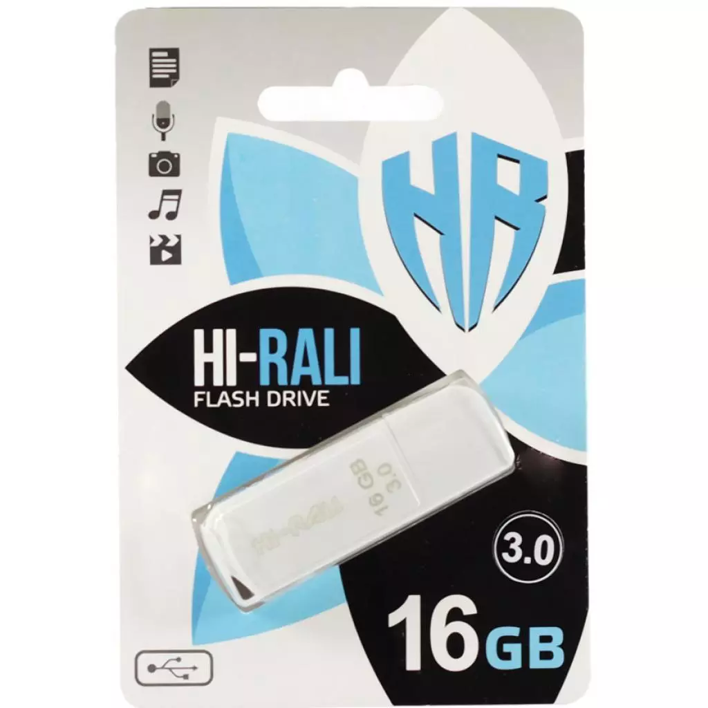 USB флеш накопитель Hi-Rali 16GB Taga Series White USB 3.0 (HI-16GB3TAGWH)
