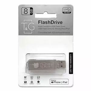 USB флеш накопитель T&G 8GB 004 Metal Black USB 3.0/Lightning (TG004IOS-8G3)